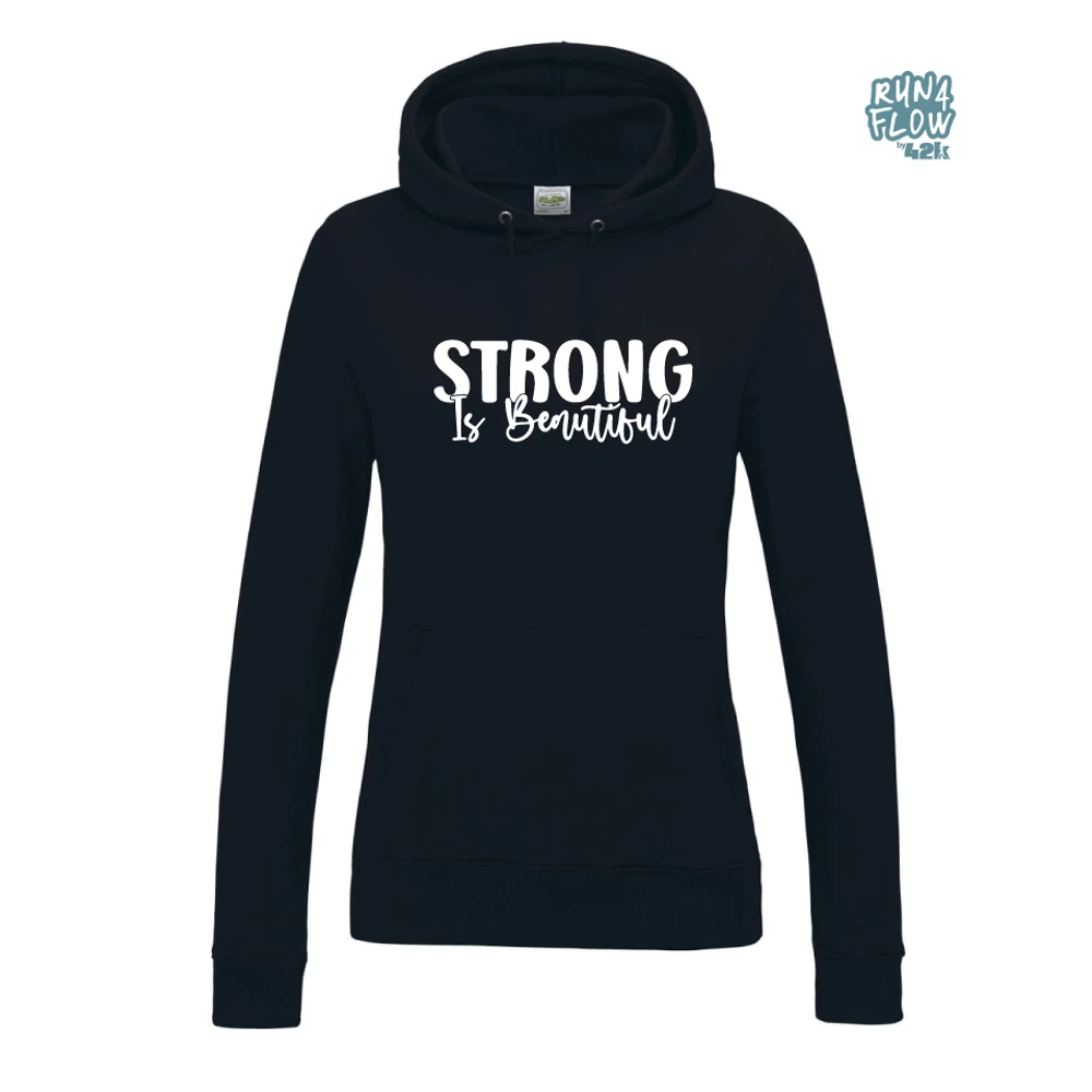 Strong is beautiful női kapucnis pulcsi
