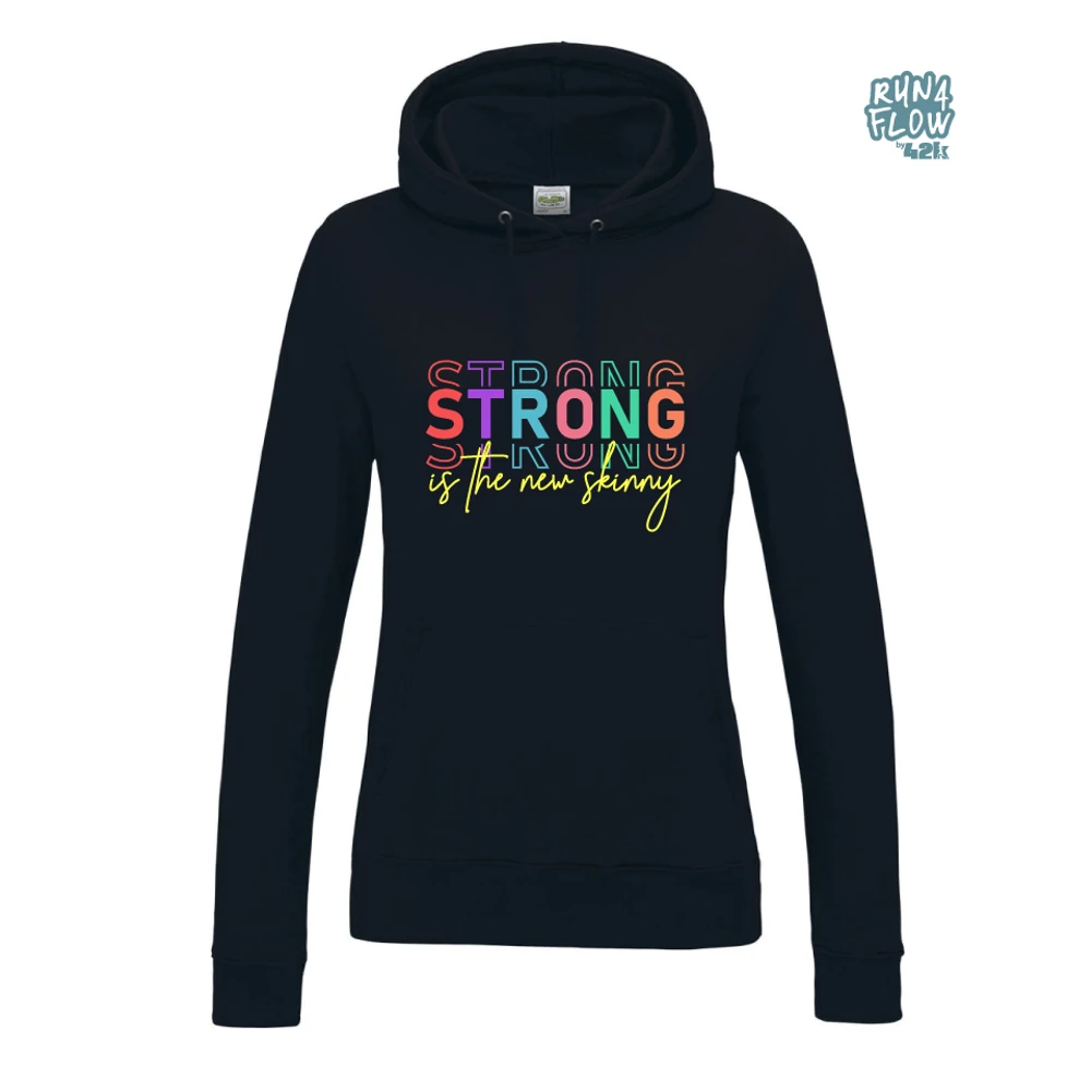 Strong is the new skinny női kapucnis pulcsi
