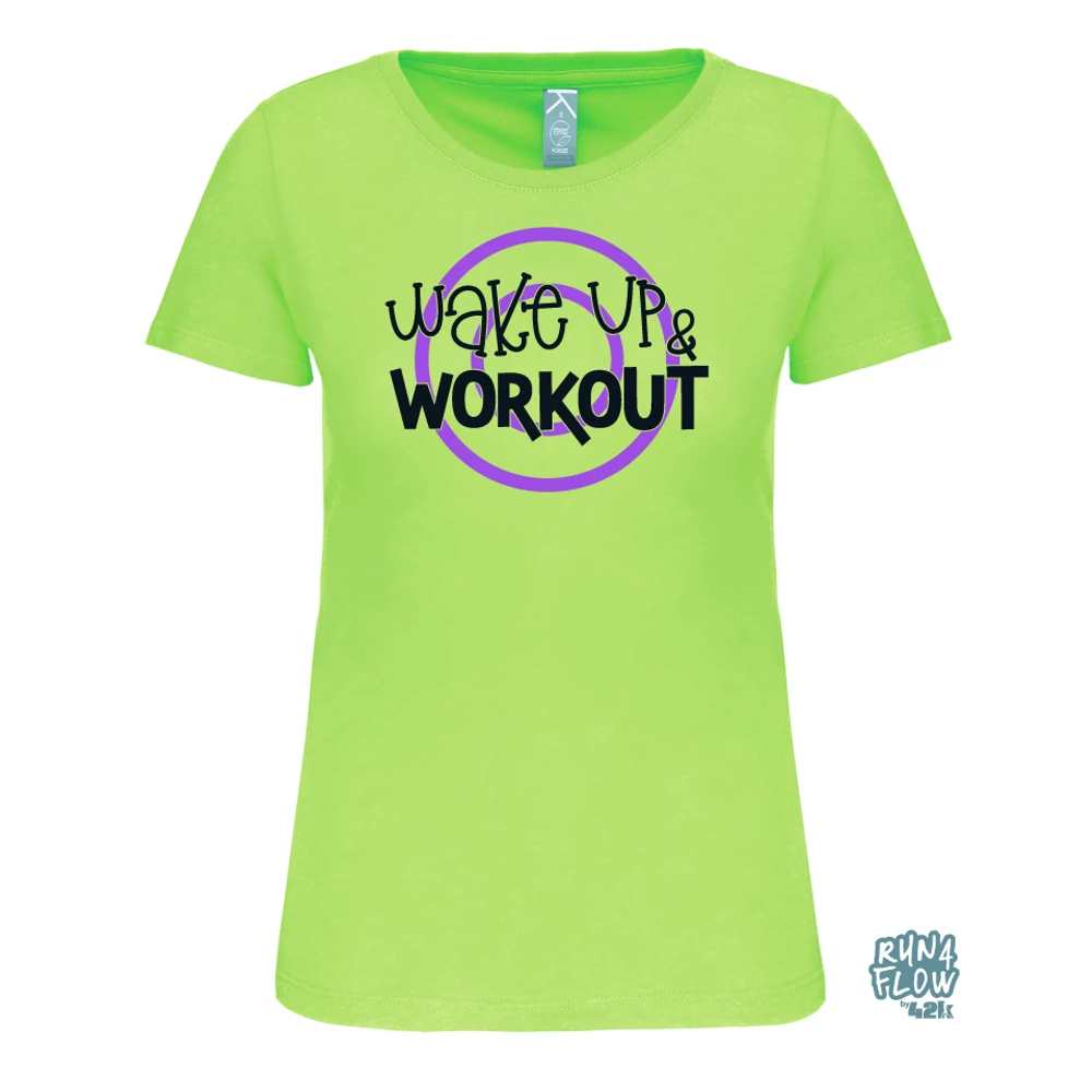 Wake up and workout női rövid ujjú pamut felső