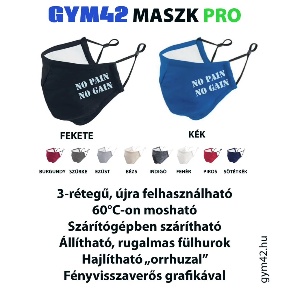 GYM42 MASZK PRO - No Pain No Gain