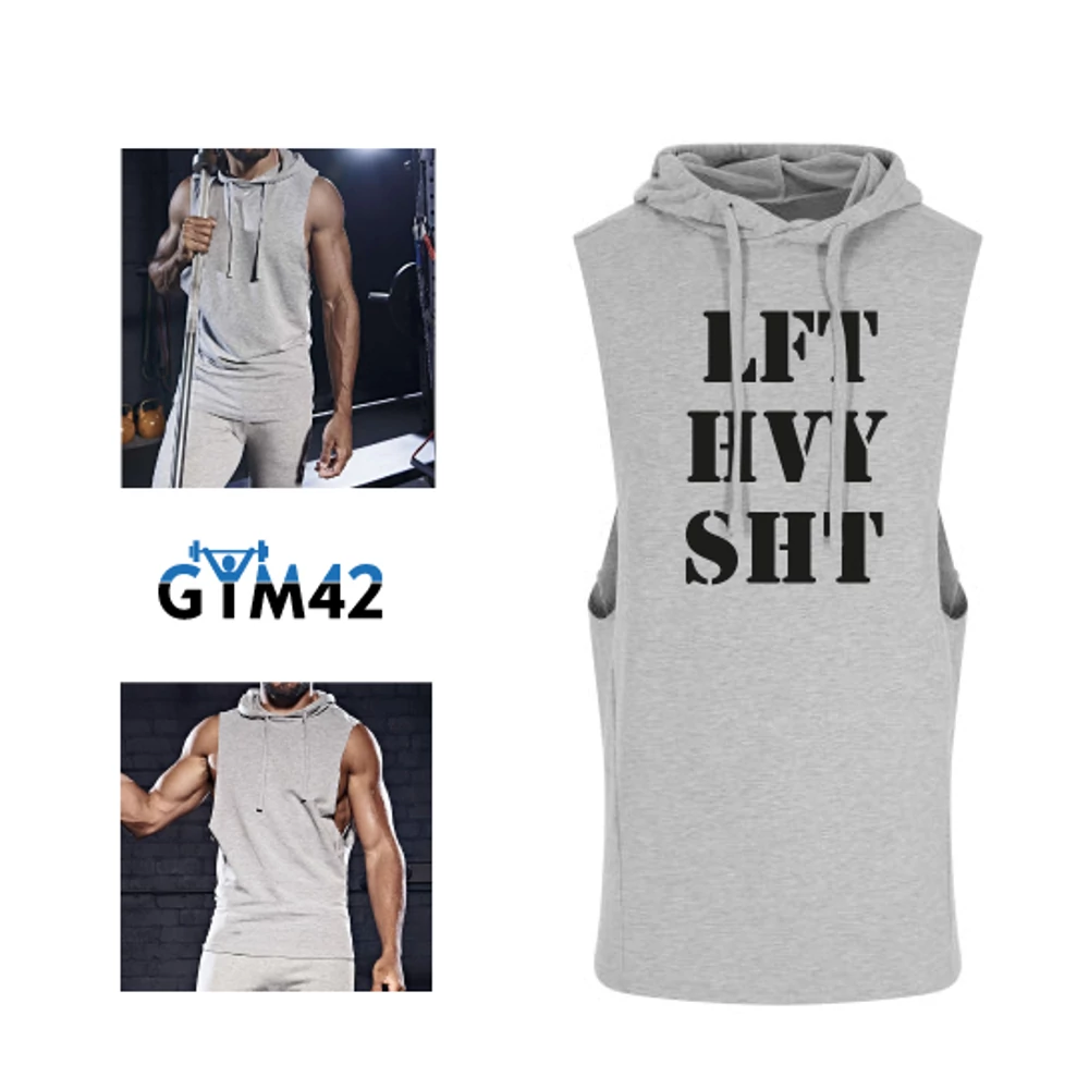 Lift heavy shit - muscle hoodie - szürke