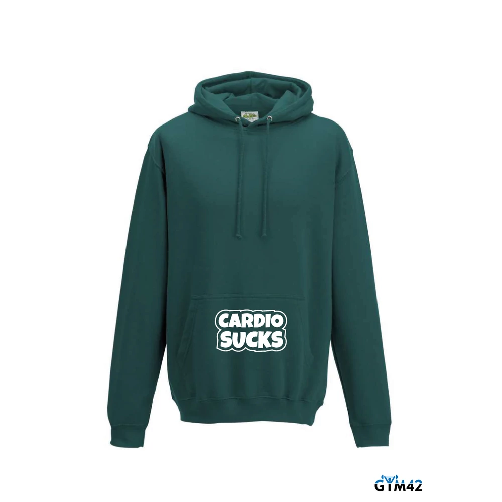 Cardio Sucks férfi kapucnis pulcsi