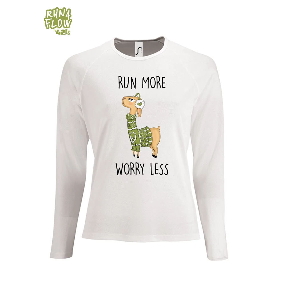 Run more, worry less - női hosszú ujjú póló