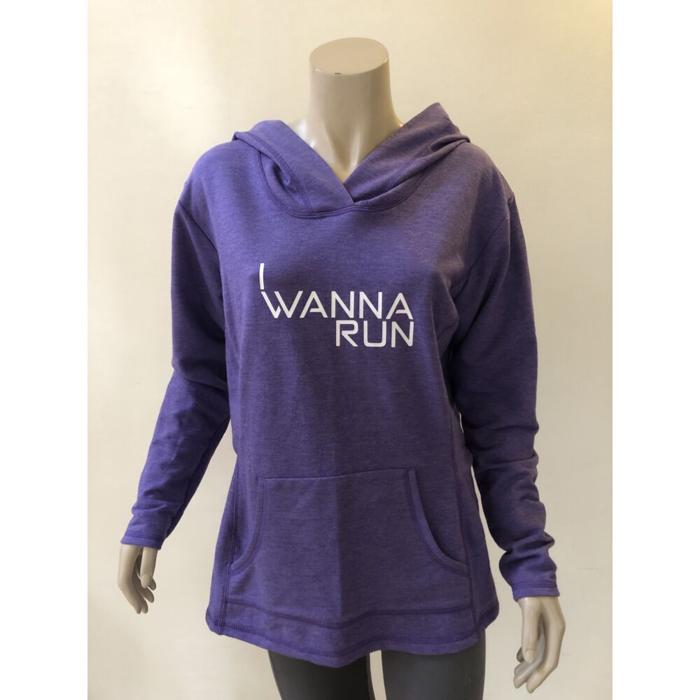 I wanna run lila női kapucnis pulóver - L-es