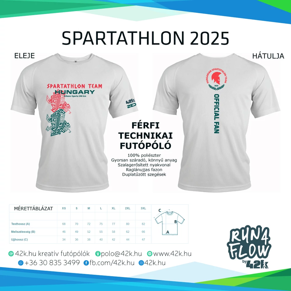 Spartathlon 2025 szurkolói technikai póló