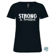 Strong is beautiful női rövid ujjú pamut felső