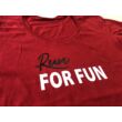 Run for fun, női rövid ujjú XL-es piros pamut felső