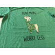 Run more, worry less - férfi M-es rövid ujjú pamut póló