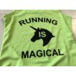 Running is magical - Női S-es lime zöld futótrikó