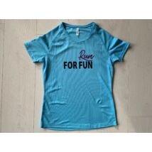 Run for fun feliratú női M-es technikai póló 