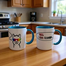 Lámás bögre - I love, I hate, I run