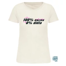 100% edzés, 0% diéta női rövid ujjú pamut felső