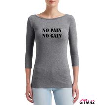 No pain no gain 3/4-es pamutfelső