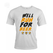 Will run for beer - férfi rövid ujjú póló