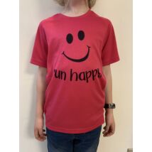 GYEREK - SMILEY pink rövid ujjú technikai póló - 6/8 évesekre