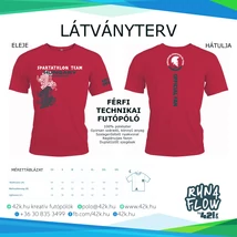 Spartathlon 2025 szurkolói technikai póló piros